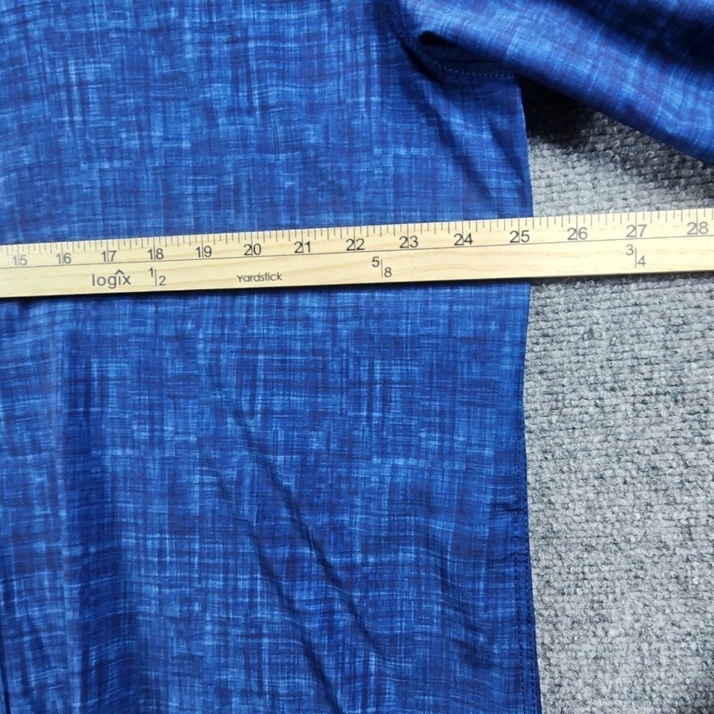 CON.STRUCT Slim Fit Blue Crosshatch 4-Way Stretch Button Down Shirt Mens XXL - Picture 9 of 10